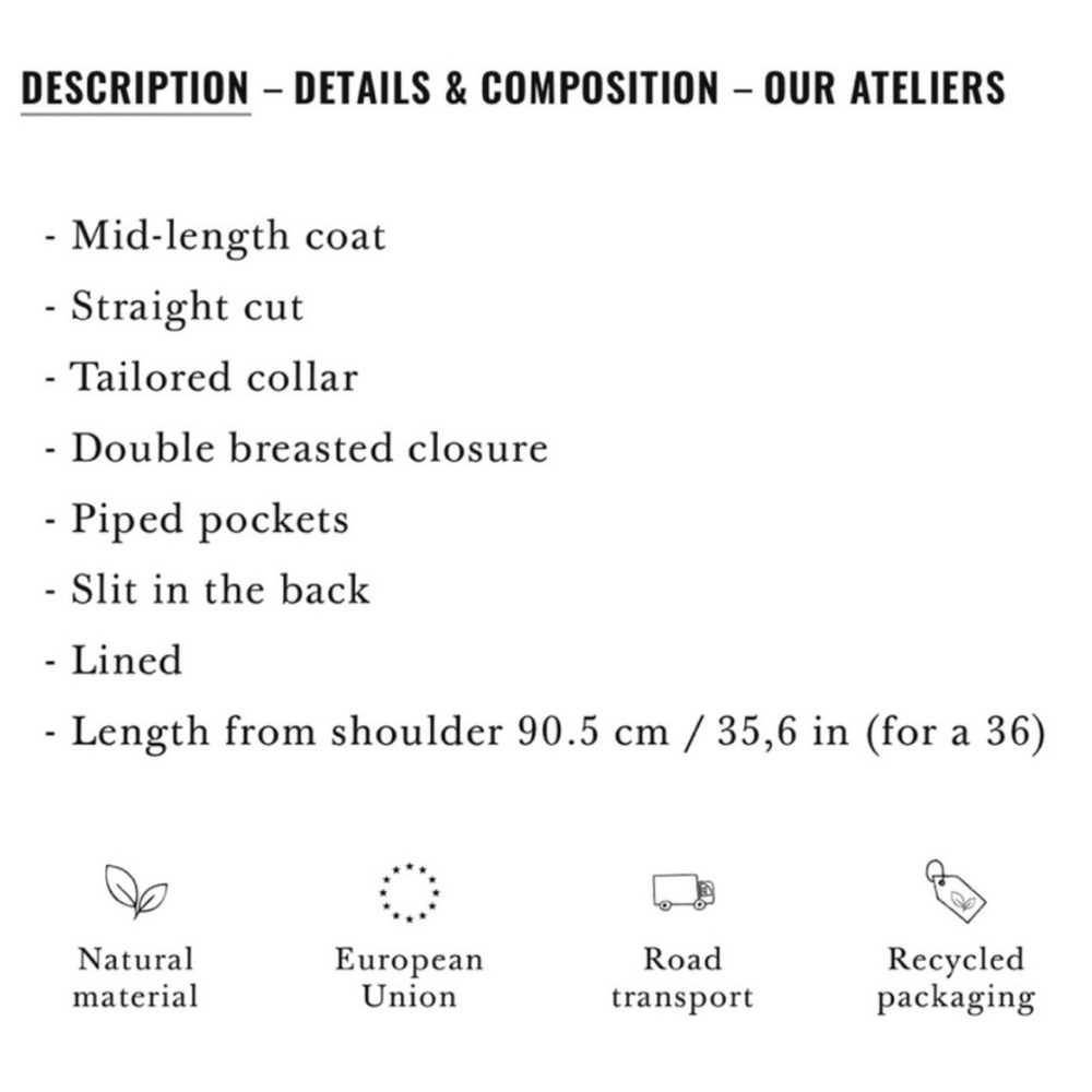 Sezane Johnson coat - Picture 3 of 6